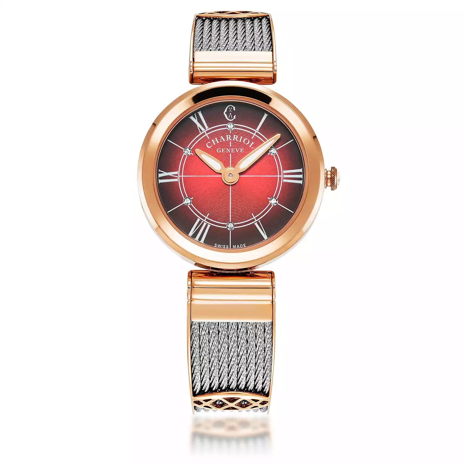 Forever Watch Red and Rose Gold - Charriol Geneve -  Watch