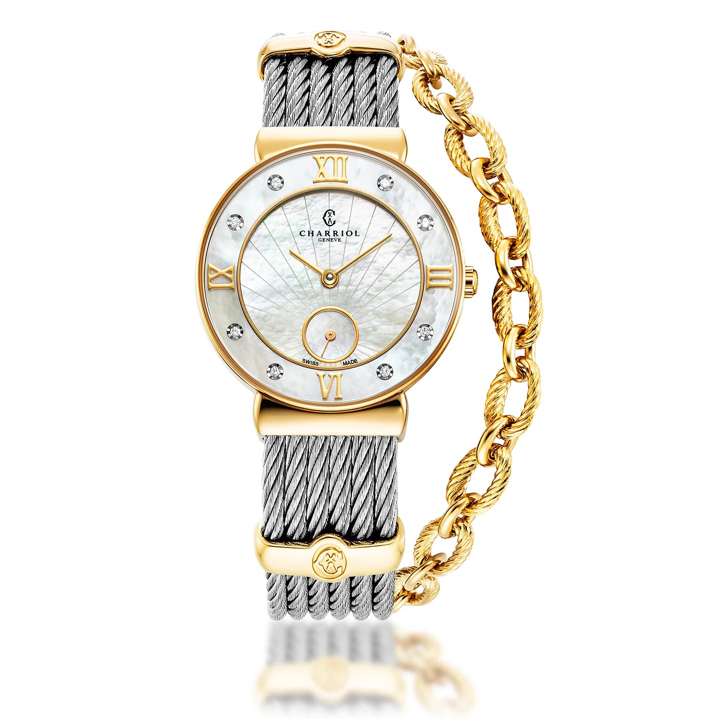 Charriol ST-TROPEZ ICON Quartz Watch with MOP Sunshine design Charriol ST-TROPEZ ICON Quartz Watch with MOP Sunshine design