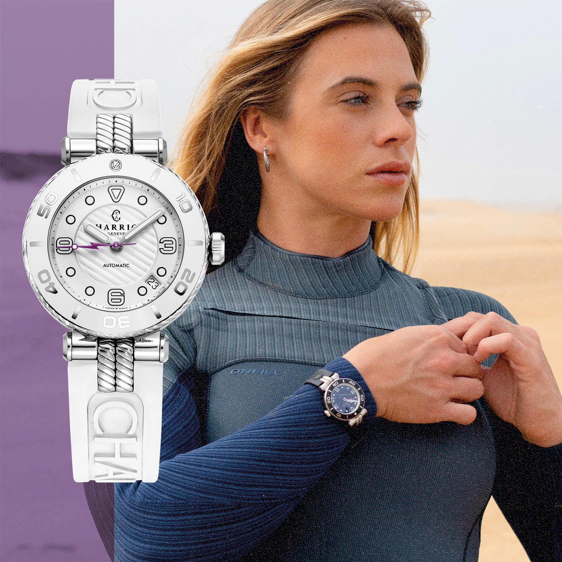 【HSM0810 】PHILIPPE CHARRIOL クロコダイル FOREVER™, 32MM, QUARTZ CALIBRE, WHITE MOTHER-OF-PEARL WITH